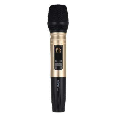 UHF Dual Frequency Wireless Handheld Microphone Mic System (1 Receiver + 1 Microphones) for Business Meeting Speech Home Entertainment