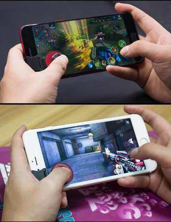 Yupt 【Great jiari, eat chicken tonight】Multifunction Gamepad 3 in 1 design Colorful F1 Joystick Grip for PC Smart Phone for Smart Phone Ipad, Gamepad Grip Extended Handle Game Controller Accessories（red）