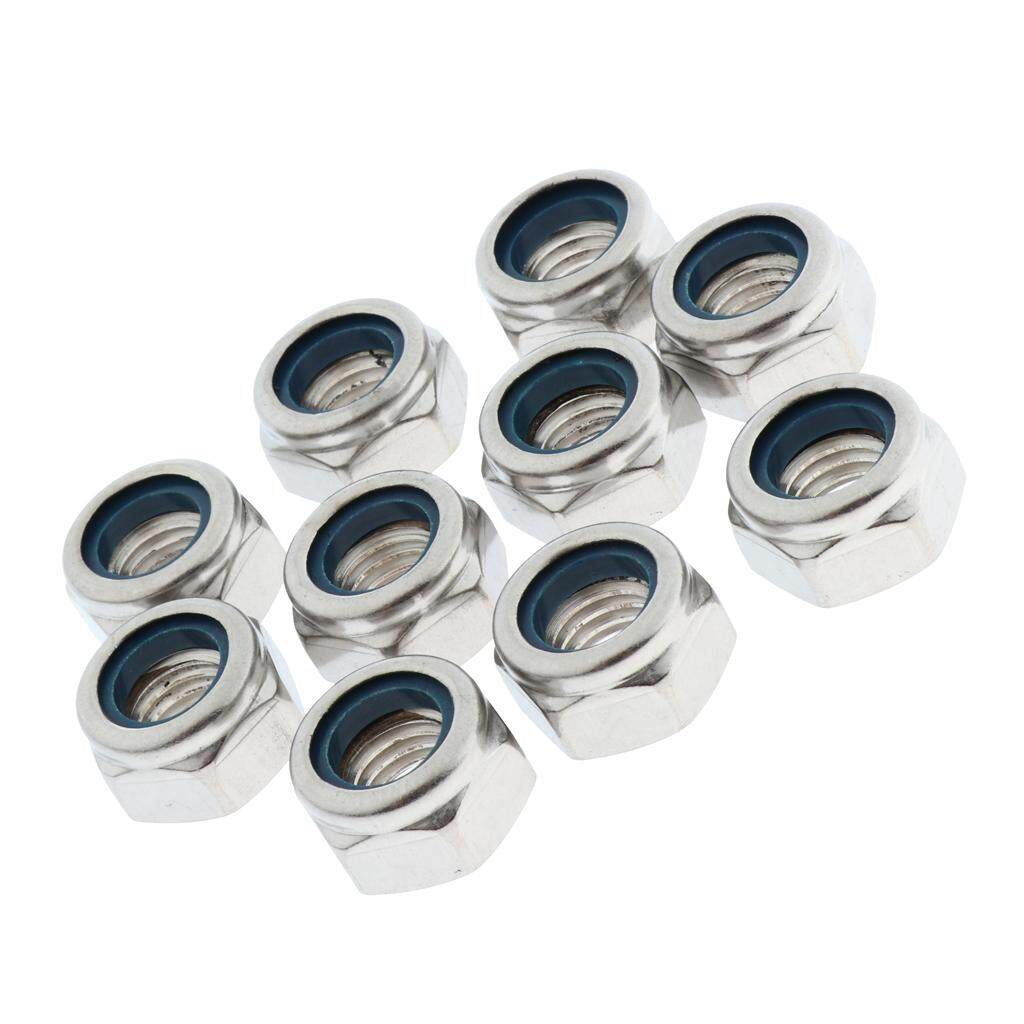 Miracle Shining 50Pieces Stainless Steel Lock Nut Assortment Kits M12