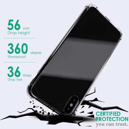 TOMATOLL การดูดซับแรงกระแทก TPU สี่มุมวางสำหรับ iPhone XSMAX 6.5 นิ้ว