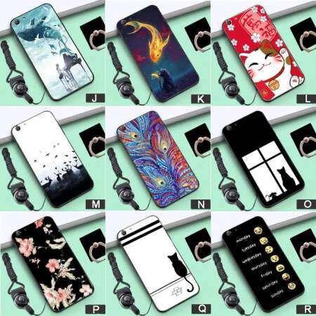 ซัมซุงกาแล็คซี่ J4 PLUS, 360 ° Full ซิลิโคนป้องกันนุ่มเคสโทรศัพท์สำหรับซัมซุงกาแล็คซี่ J4 PLUS พร้อมเชือกและแหวนแฟชั่นน่ารักการ์ตูน (multicolor)