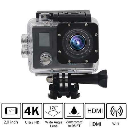 กันน้ำกล้องกีฬา 2 'TFT Action Ultra 16MP HD 4 พัน Dual หน้าจอ wi-fi ดีวี CAM - INTL