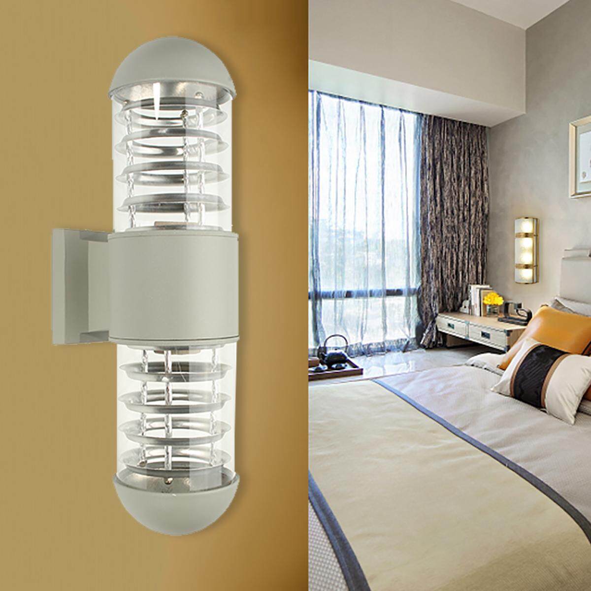 (photo)New LED Outdoor Wall Sconce Up&Down Lamp Waterproof Light Fixture Garden Patio # Grey - intl