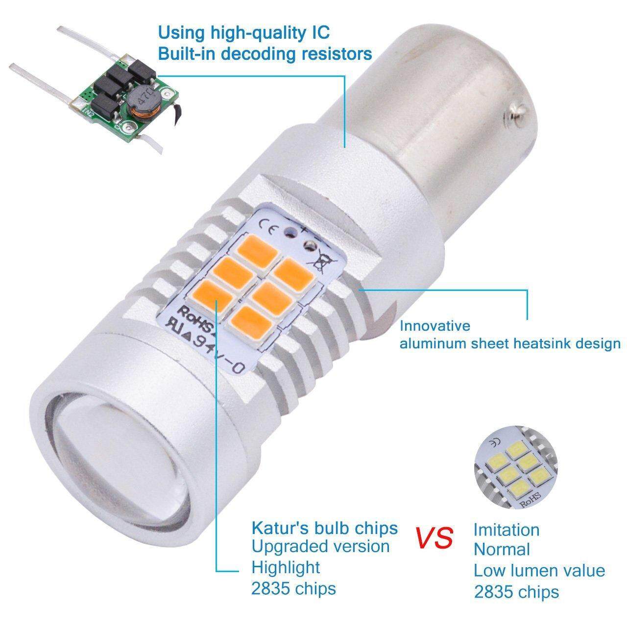 BAU15S 1156 7507 12496 5009 7507AST Hổ Phách Bóng ĐÈN LED 2835 21SMD ĐÈN LED Hỗ Đèn Phanh xi Nhan đèn LED 10.5 W DC 12 V (Bộ 2)