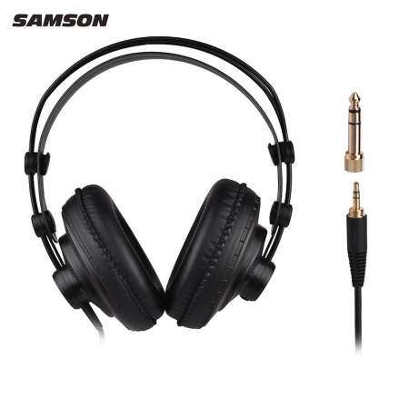 SAMSON SR850 Professional Studio REFERENCE หูฟังมอนิเตอร์ชุดหูฟังแบบไดนามิก Semi - open Design สำหรับบันทึกการตรวจสอบ Music Appreciation เกมเล่น DJ
