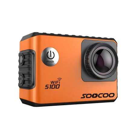 SOOCOO S100 กล้องแอคชั่นแคมเมรา 4 พัน WiFi Gyro ในตัวพร้อม GPS EXTENSION กันน้ำสีส้ม - INTL
