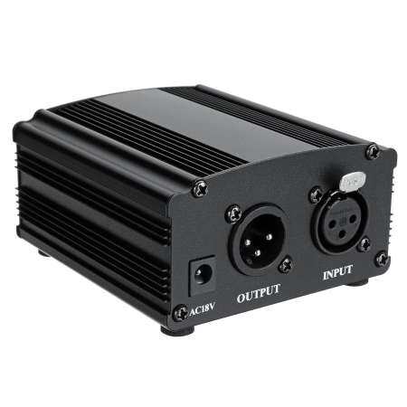 DC 48 โวลต์ Phantom แหล่งจ่ายไฟ 220 โวลต์ + อะแดปเตอร์สำหรับไมโครโฟนคอนเดนเซอร์ไมค์