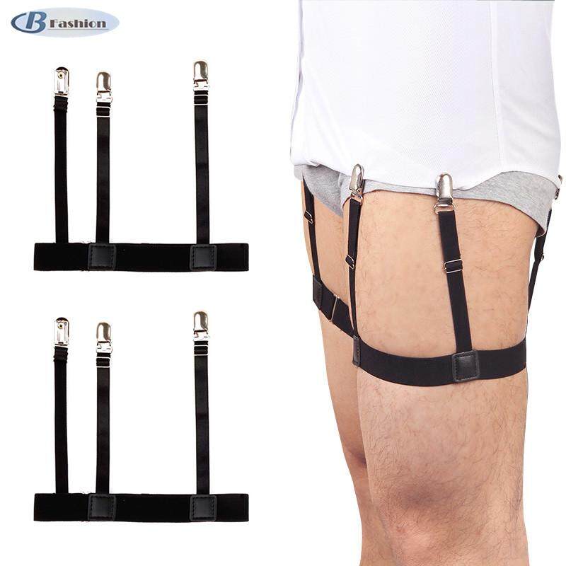 Mens Dress Shirt Keep Shirt Tucked Stays Leg Suspender in with Non-slip Locking