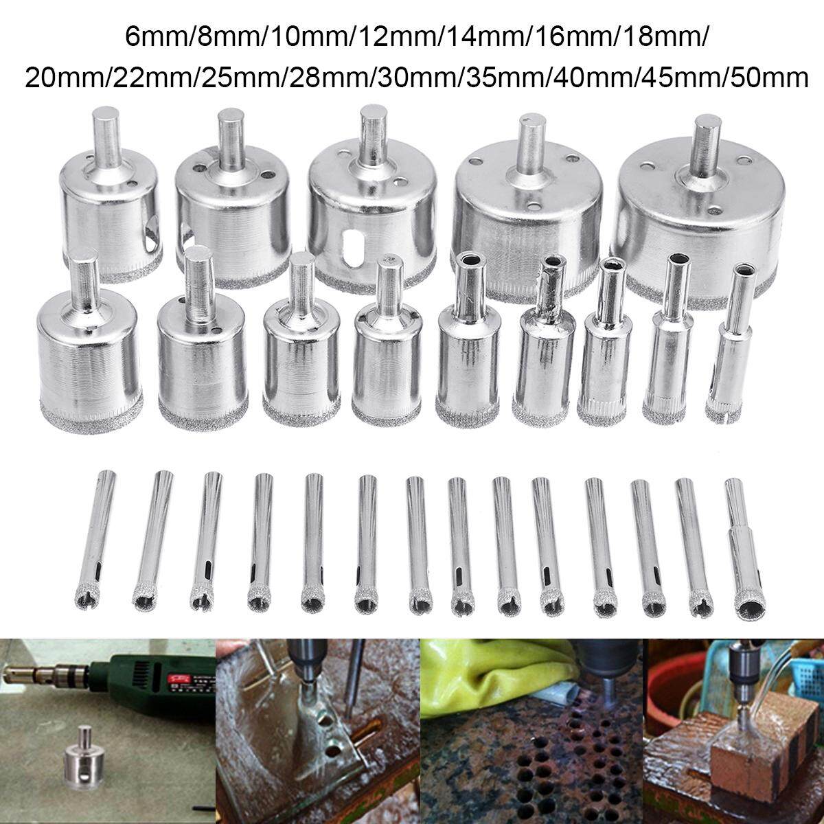 3 Pcs 18mm Diamond Drill Bits Set Hole Saw Cutter Glass Marble Ceramic Granite
