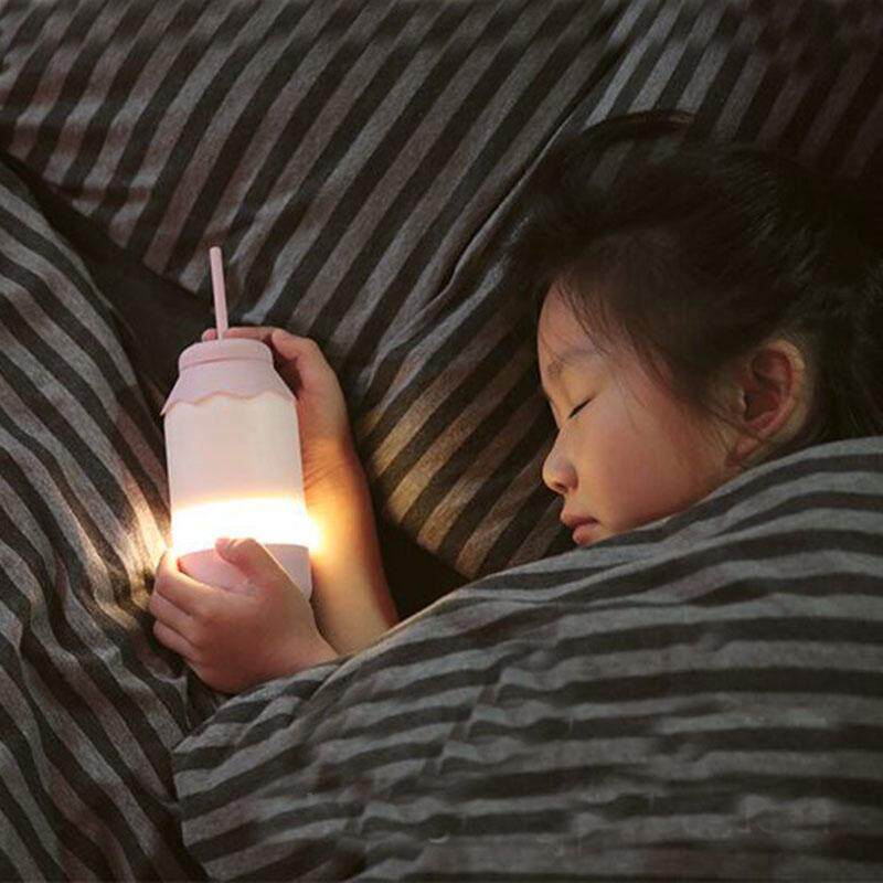 BIKEIGHT Romantic Telescopic Switch Milk Bottle Shape LED Light Silicone USB Charging Bedside Light