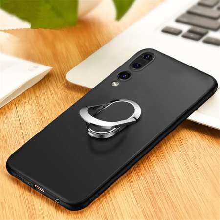สำหรับ Huawei P20 โปรผู้ถือรถยืนวงเล็บดูดแม่เหล็กกรณีบางนุ่มซิลิโคนด้านหลัง - นานาชาติ