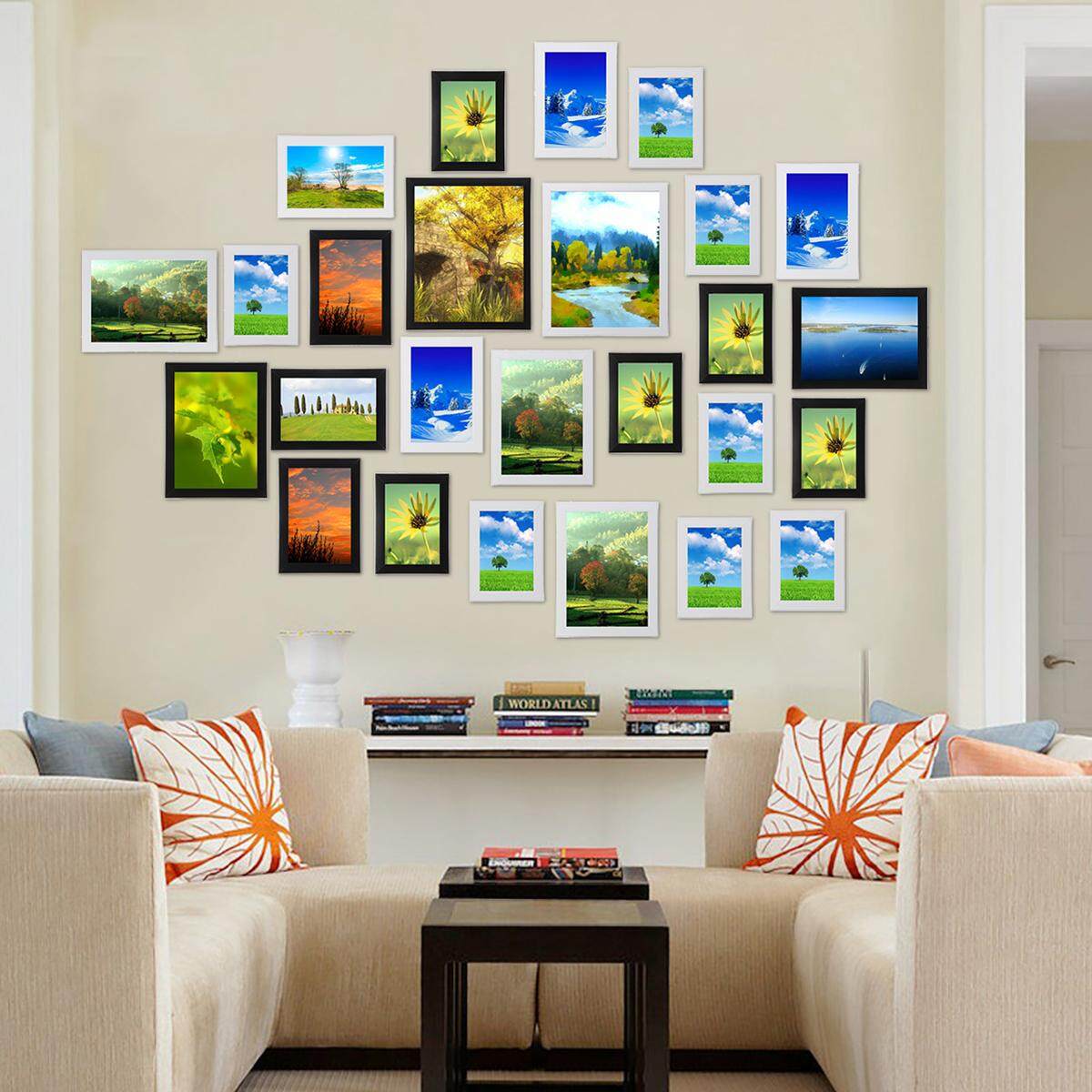 Picture wall creative household frame wall 26 Pcs Black + White