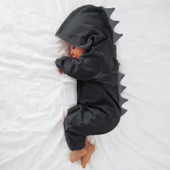 dinosaur hooded romper