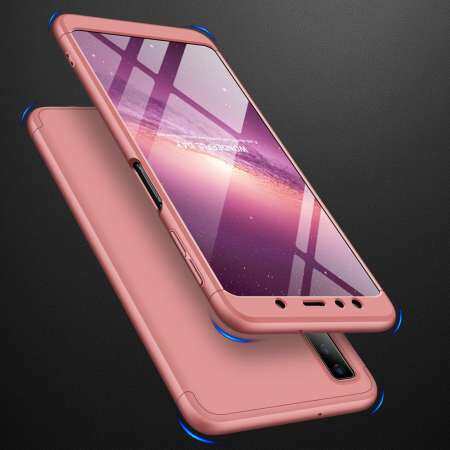 Redcolourful For Samsung A7 2018 3 in 1 360 Degree Non-slip Shockproof Full Protective Case