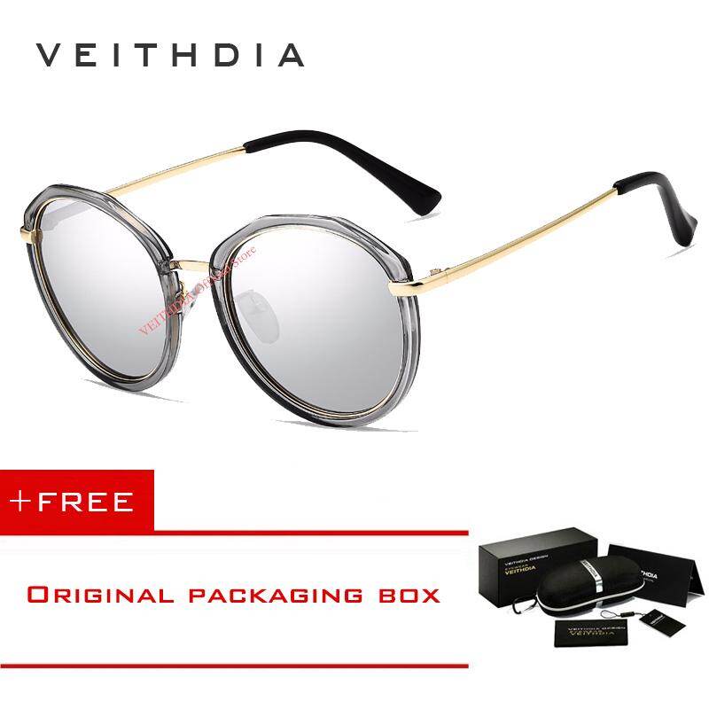 Kính Râm Nữ Gọng Acetate VEITHDIA Kính Phân Cực 3050