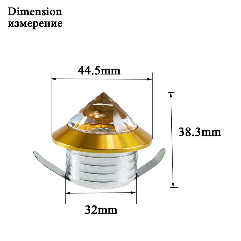 10 Mini Đèn 1 W với Đèn Lái Vàng Ốp lưng Pha Lê Tủ Đèn Downlight ốp Trần Nhôm Đế Đèn XR