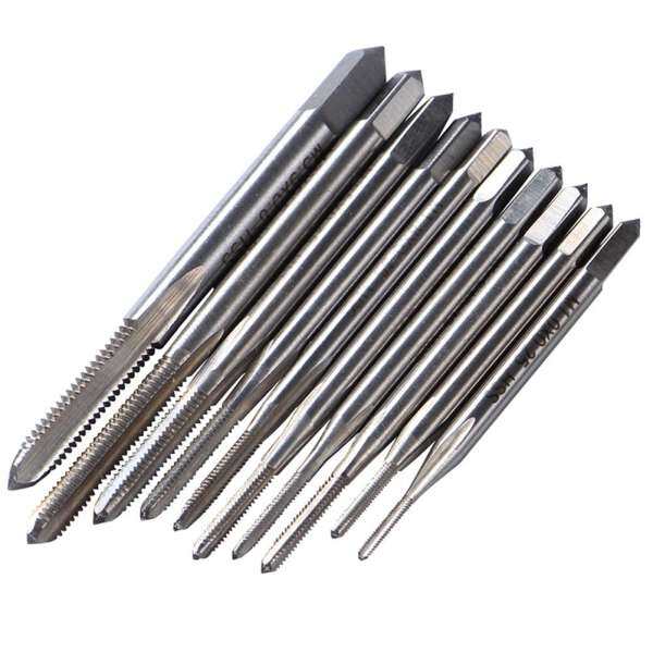 Bộ 10 Ống Dây Thẳng Fluted Vít Tập Sợi Thép Tốc Độ Cao Hệ Mét Tập