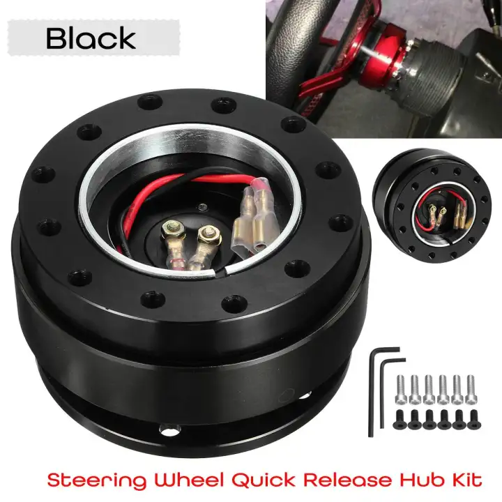 Steering Wheel Hub Adapter Universal Racing Car Steering Wheel Quick Release Adapter Hub Boss Kit with Button Ball