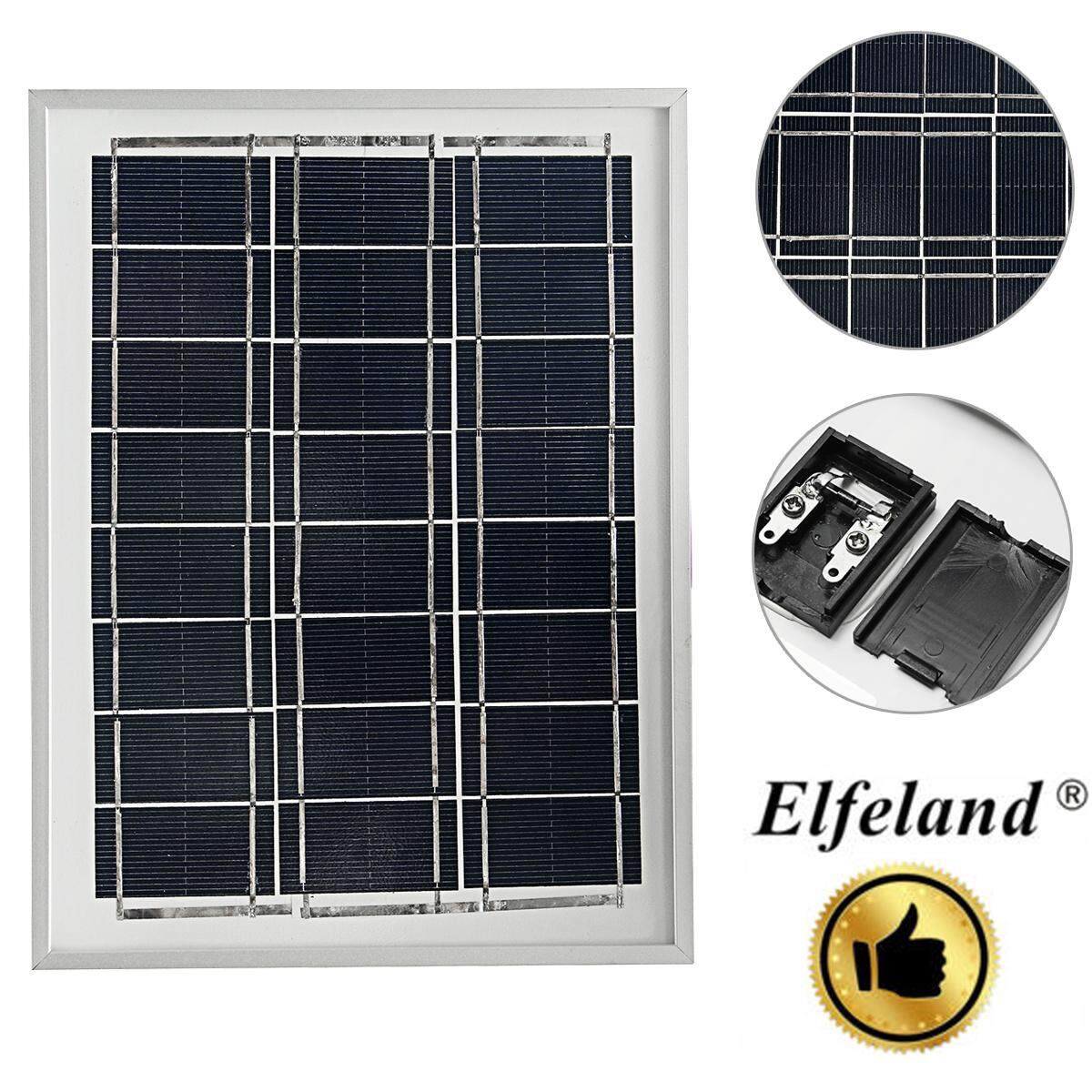 Elfeland 12 V 5 Wát Đa Tinh Thể Loại A Bảng Điều Khiển Năng Lượng Mặt Trời Cho Khu Vườn Nhà TỰ LÀM