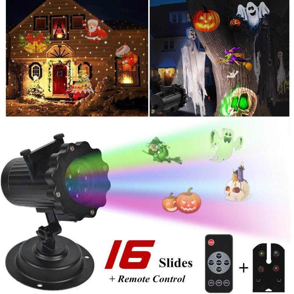 JY LED Đèn 16 Họa Tiết Phong Cảnh Đèn Chiếu Cho Halloween