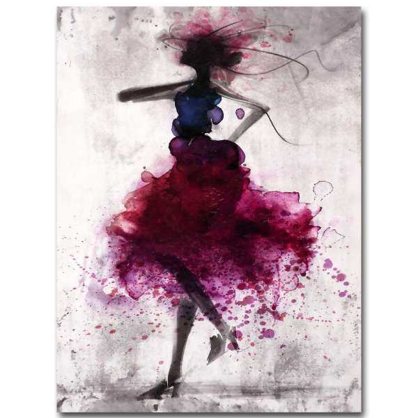 Fashion Girl Minimalist Abstract Art Canvas Poster Painting Modern Decor FA005 # Framed 50*70cm
