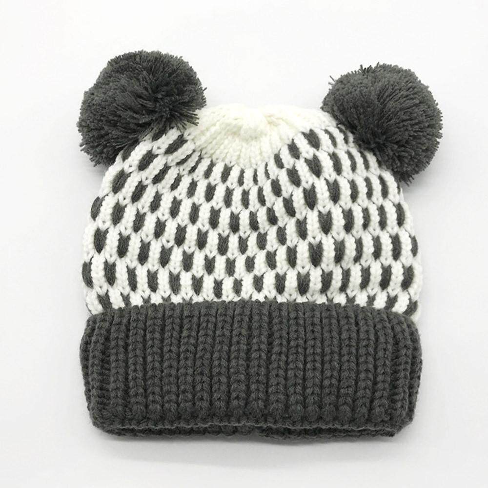 Baby Kids Beanie For Boys Girls Cap Cotton Knitted Ball Warm Children Hats