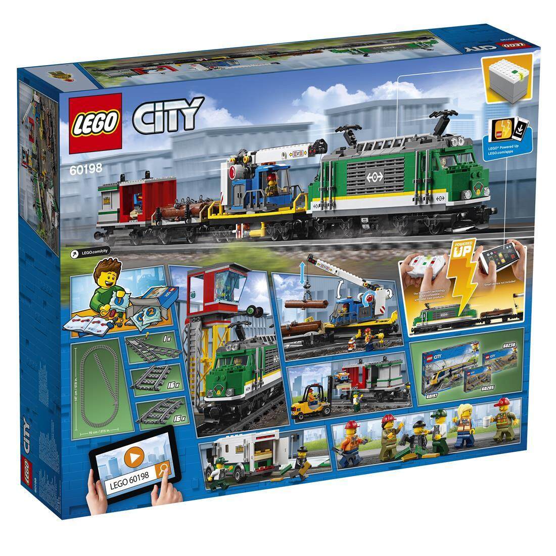 lego 60198 city cargo train rc and tracks building set