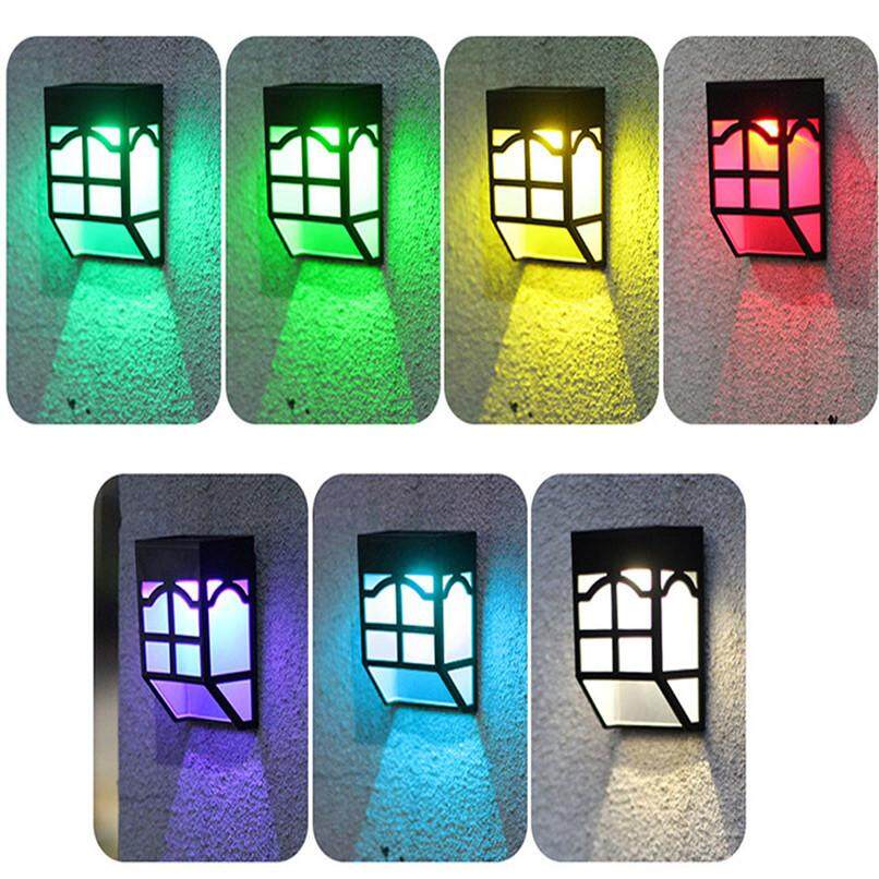 IP65 Waterproof Solar Charging Lamp LED Outdoors Fence Garden Stairs Wall Light - intl