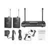 MICPOW W-10 VHF Dual Channel ไมโครโฟนไร้สาย MIC ระบบ 2 Lapel Lavalier ไมโครโฟน + 2 Bodypack เครื่องส่งสัญญาณ + 1 เครื่องรับสัญญาณสำหรับธุรกิจการประชุม Public Speech การสอนในชั้นเรียน - INTL