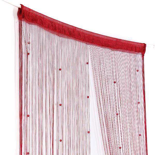 String Curtain Beads Wall Panel Spangle Fringe Room Door Window Divider Blind#burgundy