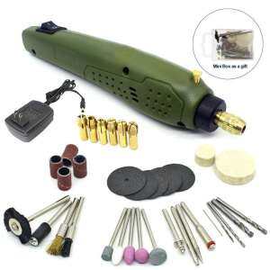 NiceEshop (US Plug) Multi - functional เครื่องบดไฟฟ้าขนาดเล็กความเร็วรอบในการหมุนที่เปลี่ยนแปลงได้เครื่องมือและชุดอุปกรณ์เสริมสว่านไฟฟ้าบดโม่แกะสลักอุปกรณ์ขัดเล็บ AC100-240V