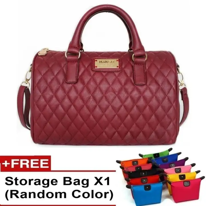 New Design Quilted Bowling Handbags Premium Pu Leather Slingbag Handbags Premium Pu Leather Slingbag