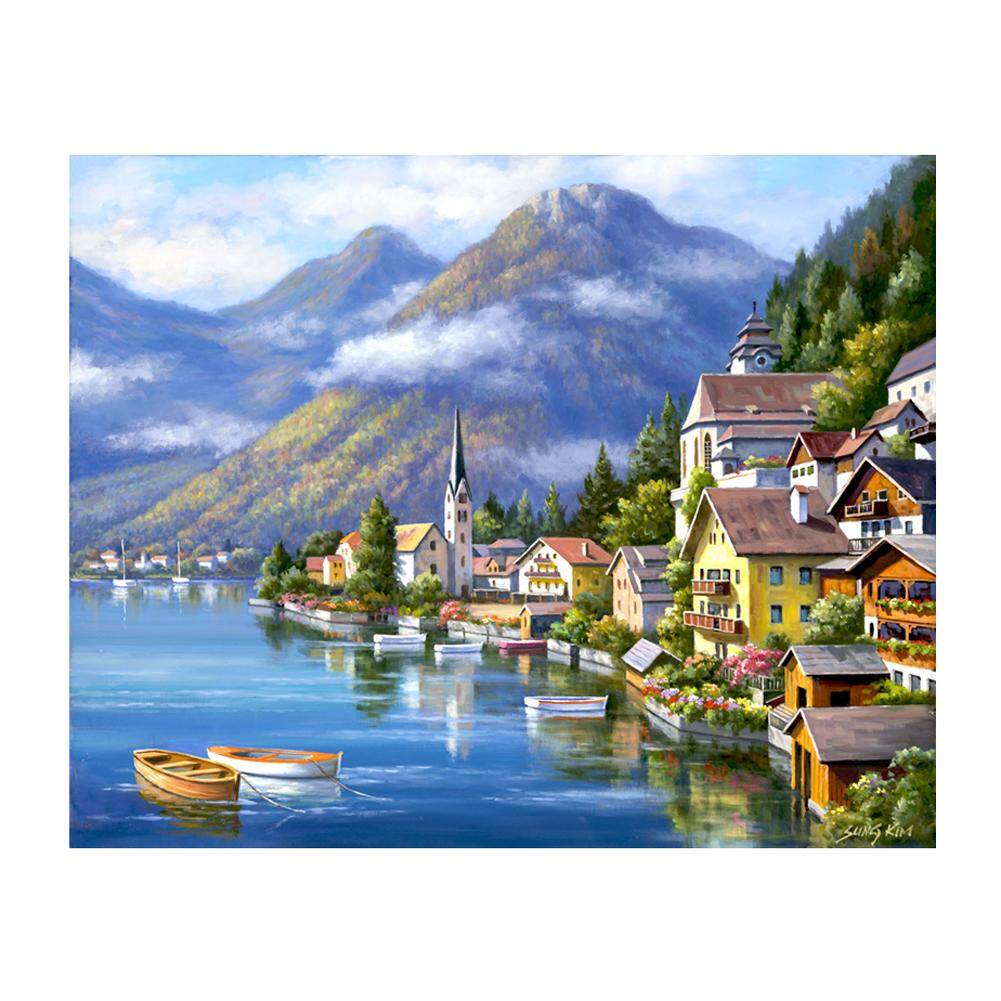 Oqcvljiae Beautiful Country 5D Diamond DIY Painting Home Decor Craft