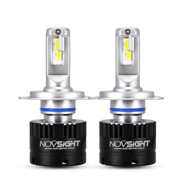 NOVSIGHT Đèn Pha H4 LED 80 W 14400lm Đôi Xe Đèn 5500 K Hi lo Tia DC 9 V- 16 V 2 Tự Động Bóng Đèn Đội Đầu Bảo Hành 2 Năm