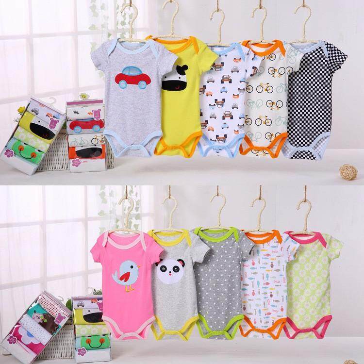 [READYSTOK Malaysia]5pcs Carter's Baby Romper Set Clothe Clothing (random design)