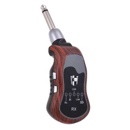 แบบพกพา UHF กีตาร์ไร้สายระบบ Trans - mitter + ตัวรับสัญญาณ 10 ช่อง 5 Effects (Clean/Bluesy/ flanger/Tremolo/โลหะ) สำหรับกีตาร์เบสไฟฟ้า