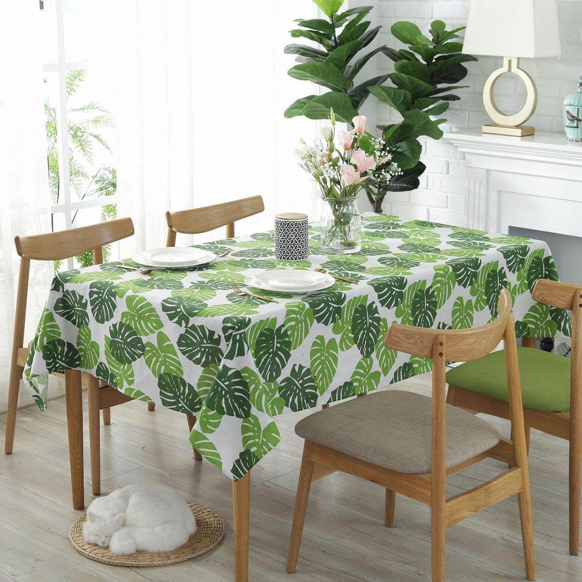 Free Shipping Pastoral Style Decorative Table Cloth Cotton Linen