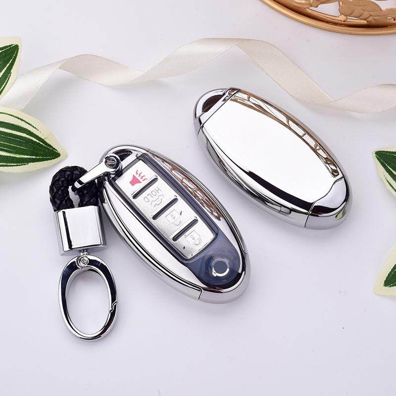 รถจัดแต่งทรงผมนุ่ม Tpu รถที่ครอบกุญแจ Fit สำหรับ Nissan Key 3/4/5 ปุ่มทีด้าซันนี่/teana /x - Trail/livina/sylphy รถพวงกุญแจ