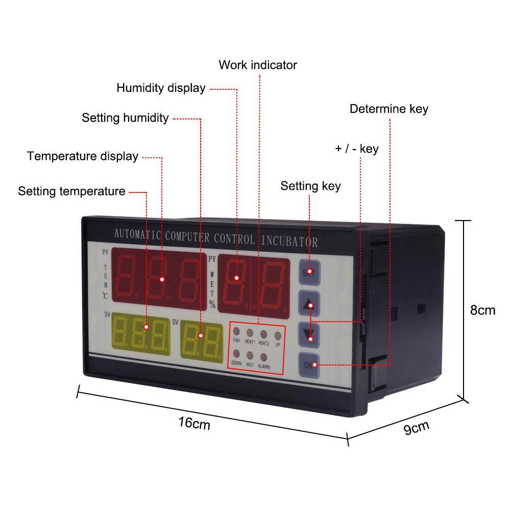 YIERYI XM-18 Digital Egg Incubator Fully Automatic, Hatchery Machine Thermostat Incubator Controller with Temperature Humidity Sensor for Chicken
