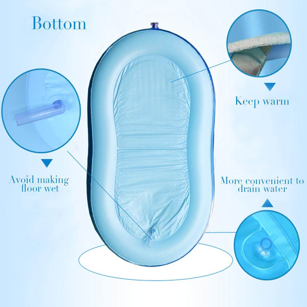 Blowup Người Lớn Spa PVC Gấp Di Động Bồn Tắm Ấm Bơm Hơi Tắm