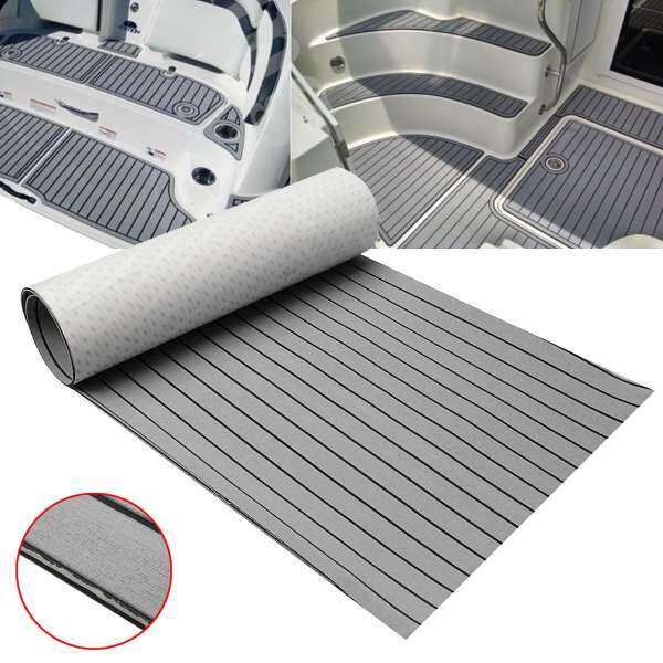 900x2300x6 mét Mềm Thuyền Sàn Eva Gỗ Tếch Decking Tấm Sàn Lót Tự Dính