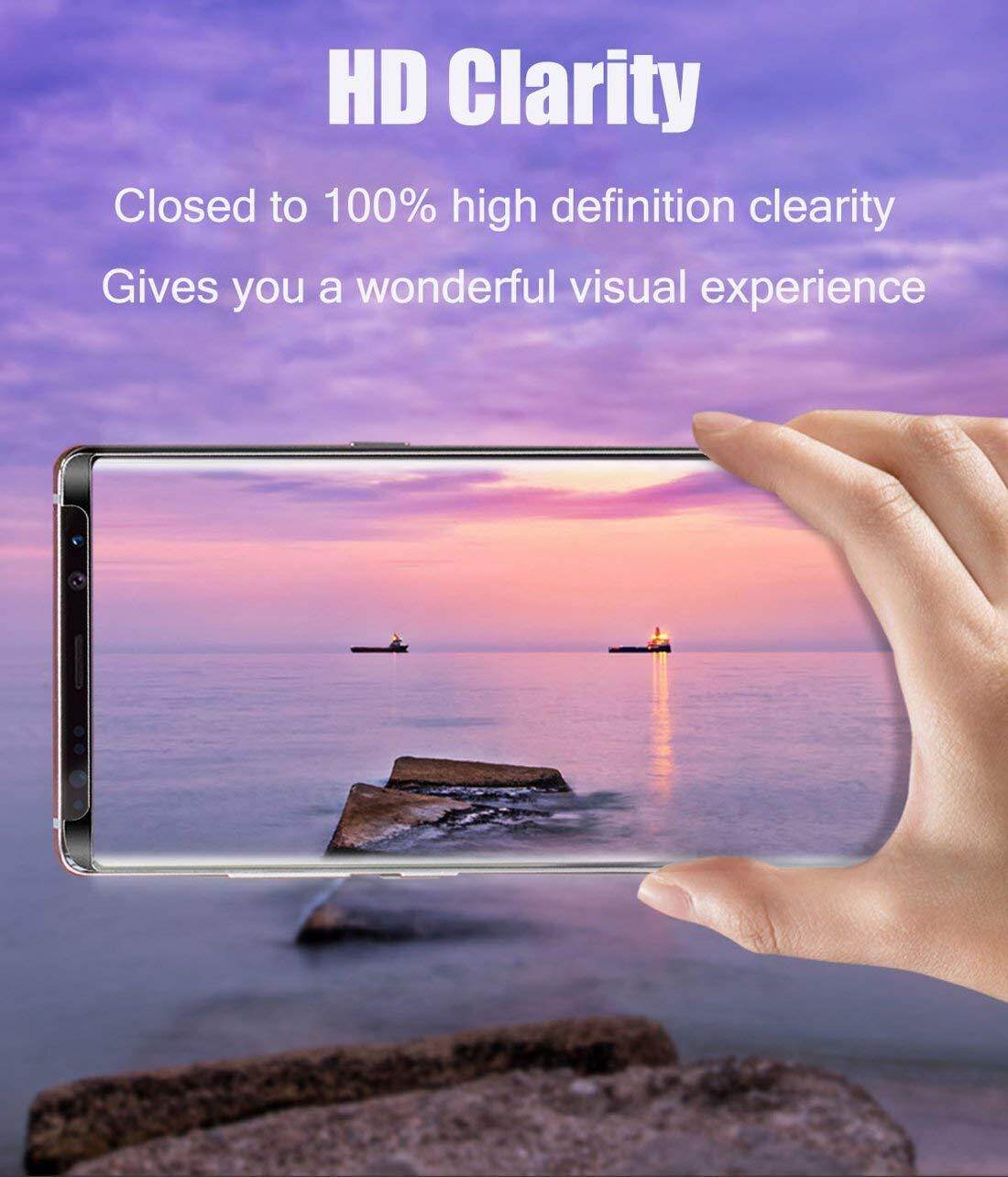LUOWAN For Samsung Galaxy Note 9 Tempered Screen Protector【Case Friendly】 3D Screen Coverage Tempered Glass [Bubble-Free] [9H Hardness] [Anti-Scratch]-Black