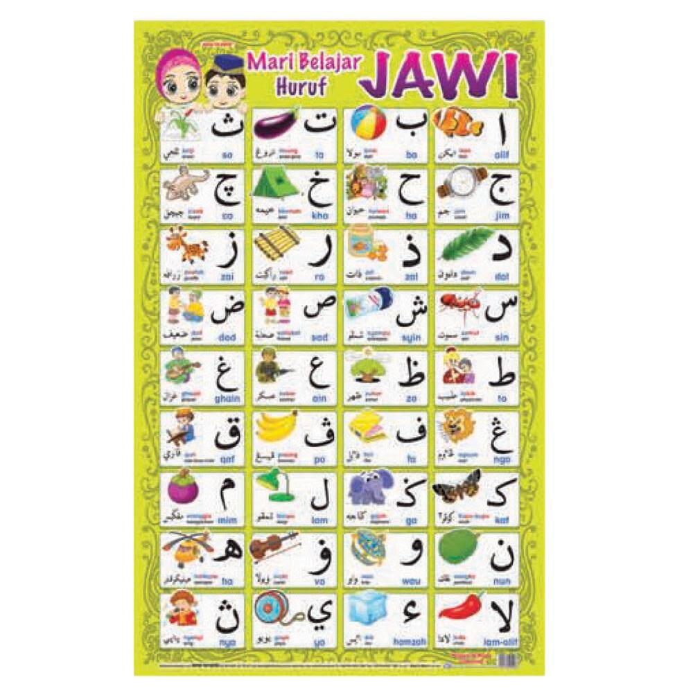 Poster - Mari Belajar Huruf Jawi | Lazada