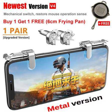 CCYP 1 คู่ใหม่อัพเกรด Gamepad ปุ่ม PUBG รุ่น MINI จอยสติ๊กเกมโทรศัพท์และแท็บเล็ตเกมยิงทางกายภาพ TOUCH Controller ยกยิง Rate Fire สำหรับ PUBG กฎของการอยู่รอด, last Battle Ground, Survivor Royale, ไฟฟรี
