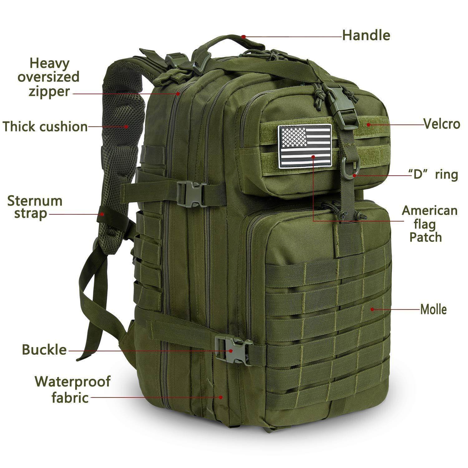 Army Military Day Pack Combat Bag Over Shoulder Travel Rucksack BTP Molle New
