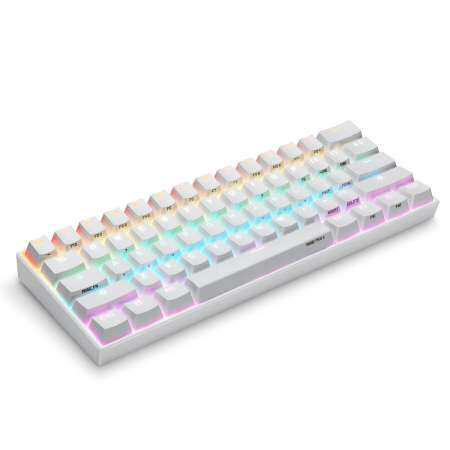 คีย์บอร์ด obins ANNE PRO 2 สวิตช์ Gateron USB RGB แป้นพิมพ์บลูทูธ Backlit 61 คีย์ (สีน้ำตาล/แดง/Blue SWITCH)