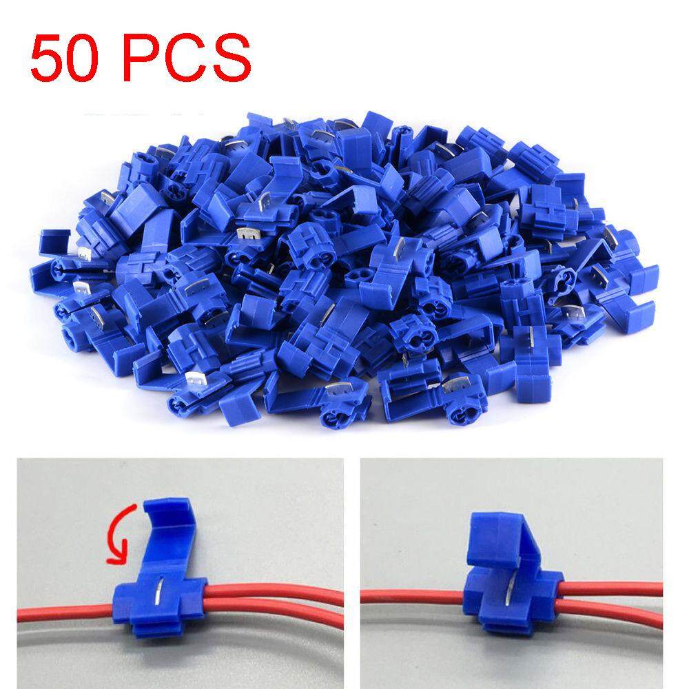 50Pcs QUICK SPLICE LOCK WIRE CONNECTORS ELECTRICAL CRIMP TERMINALS CABLE CLIP LA