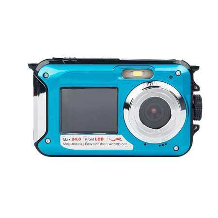 niceEshop 24MP Underwater HD Digital Camera, FULL HD 1080P Waterproof Camera with Zoom Lens and Dual Screen for Self-timer