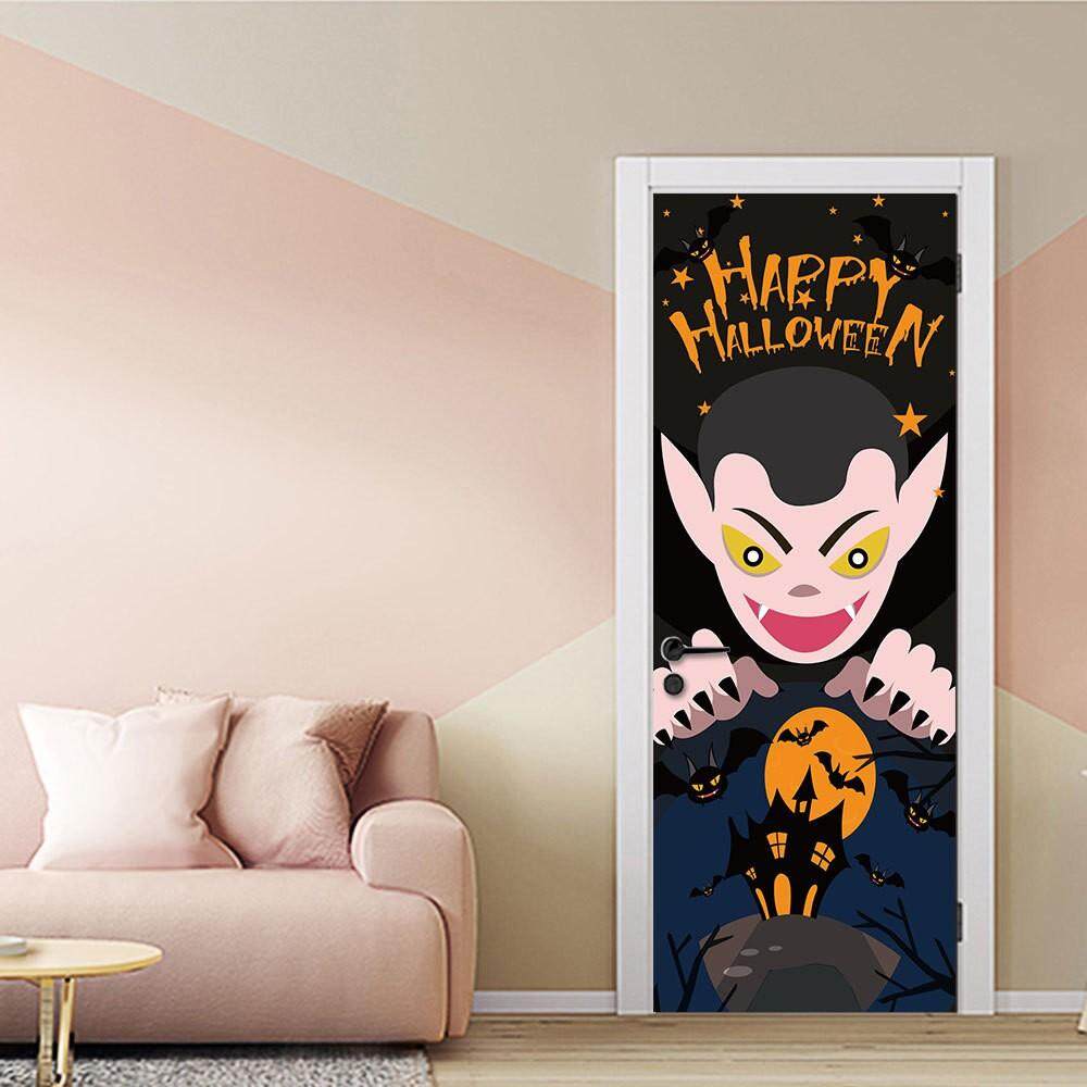 Halloween Ngôi Nhà Bị Ma Ám Trang Trí Cửa Sổ Cửa Bao Miếng Dán Zombie Tay 78X30 Inch Finleystore