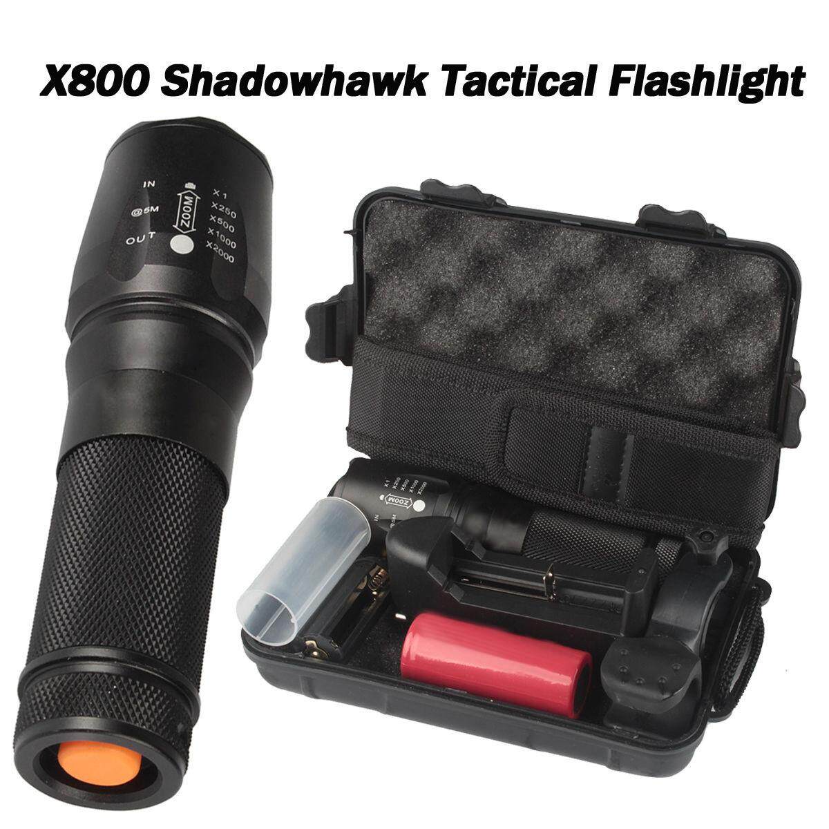 6000lm Genuine SHADOWHAWK X800 Tactical Flashlight LED Zoom Military Torch G700